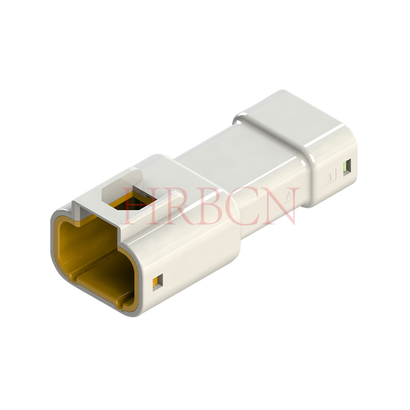 Conector de contacto del receptáculo de la pestaña del alambre de 2 polos impermeable auto de HRB 6.35m m 