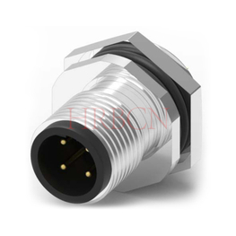 Conector circular macho de montaje posterior del panel de codificación A M12 2-5 polos