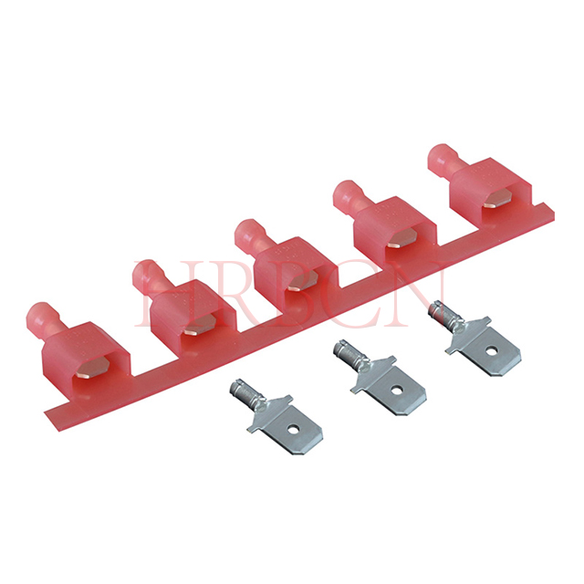 Terminal macho aislado recto de 6,35 mm (0,205 ') AWG22-18 0,32-0,82 mm² 