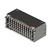 Conector vertical de 180° de cable a placa de doble fila