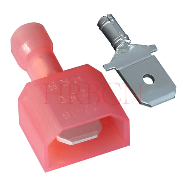 Terminal macho aislado recto de 6,35 mm (0,205 ') AWG22-18 0,32-0,82 mm² 