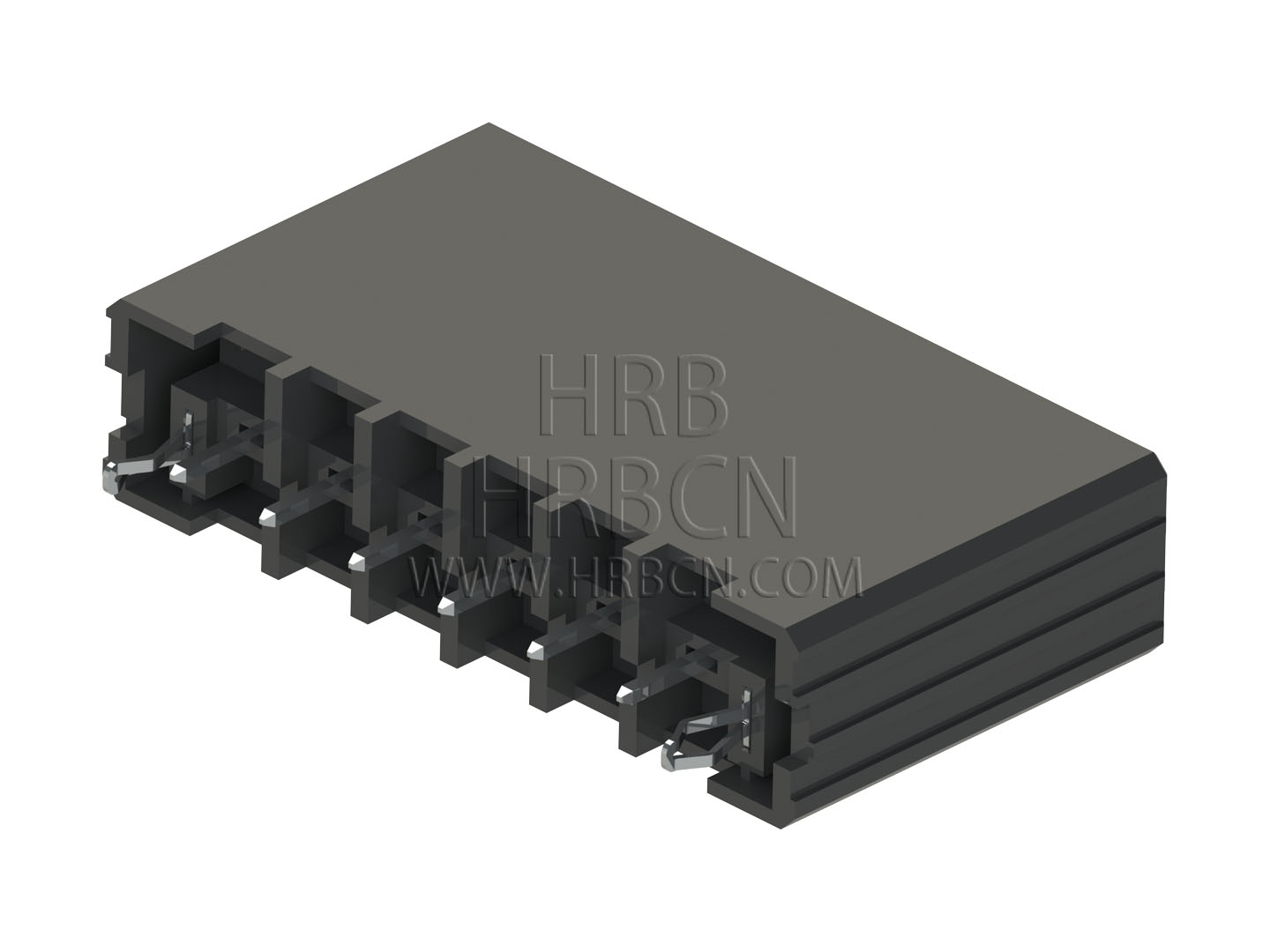 Conector industrial HRB Hongru de 5,08 mm, pasador recto de una sola fila M34508