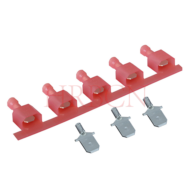 Terminal macho aislado recto de 6,35 mm (0,205 ') AWG22-18 0,32-0,82 mm² 