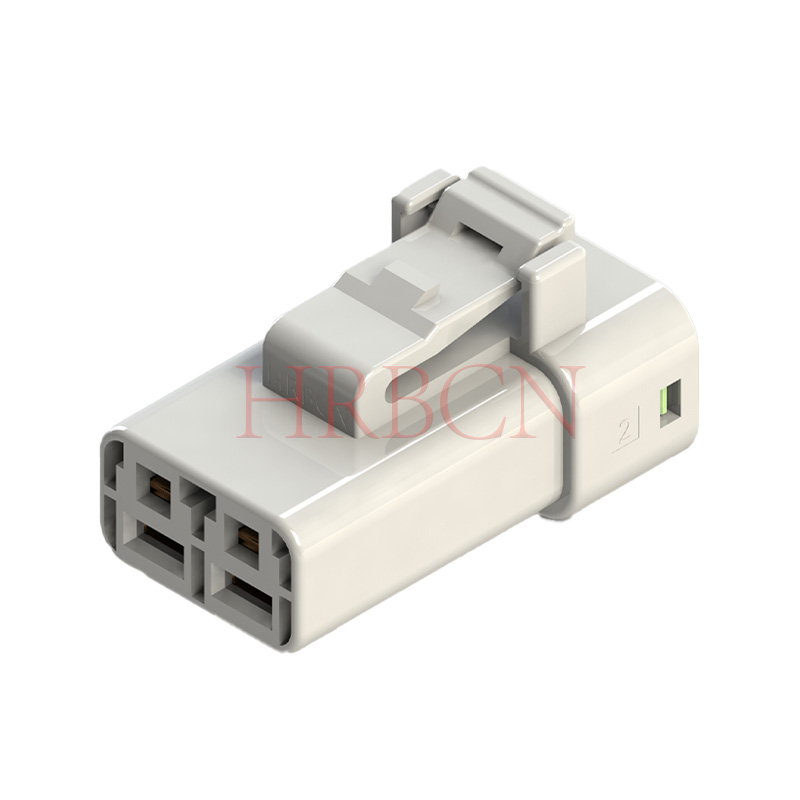 Conector de contacto del receptáculo de la pestaña del alambre de 2 polos impermeable auto de HRB 6.35m m 