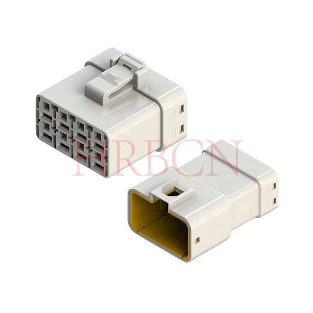 Conector de cable a cable de 2 filas impermeable automático HRB de 6,35 mm 