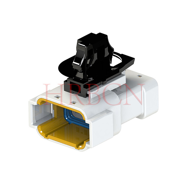 Conector eléctrico de cable a cable impermeable con cierre de pestillo y paso de 3,0 mm HRB