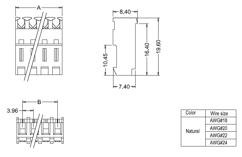M7060(I)RN Dimensi&oacute;n IDC