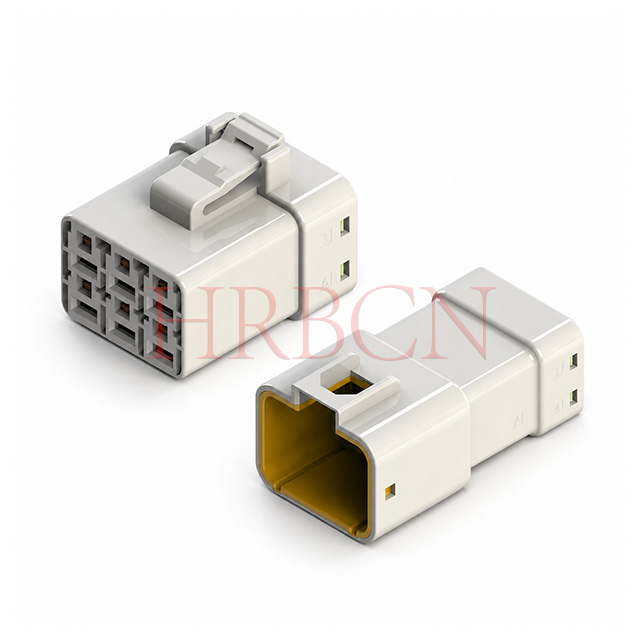 Conector de cable a cable de 2 filas impermeable automático HRB de 6,35 mm 