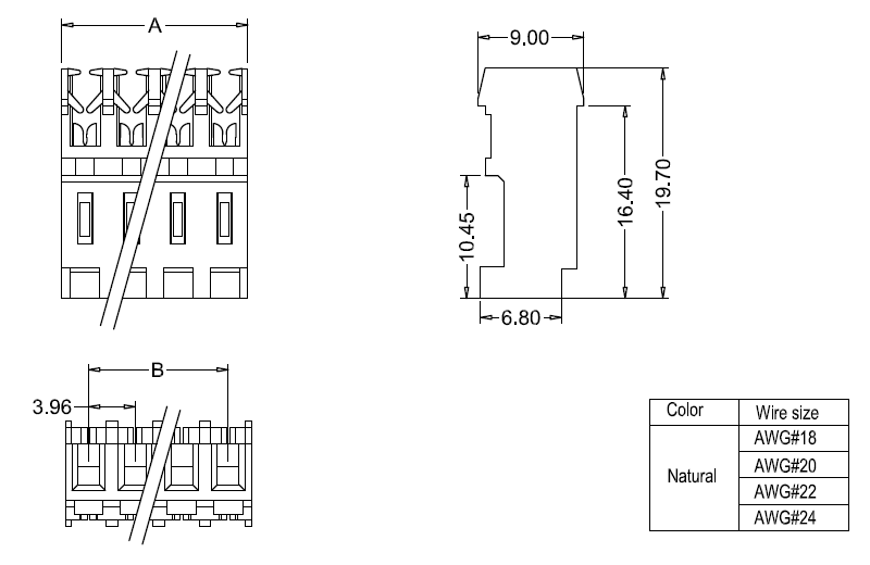 Dimensiones del IDC M7060(I)-NR