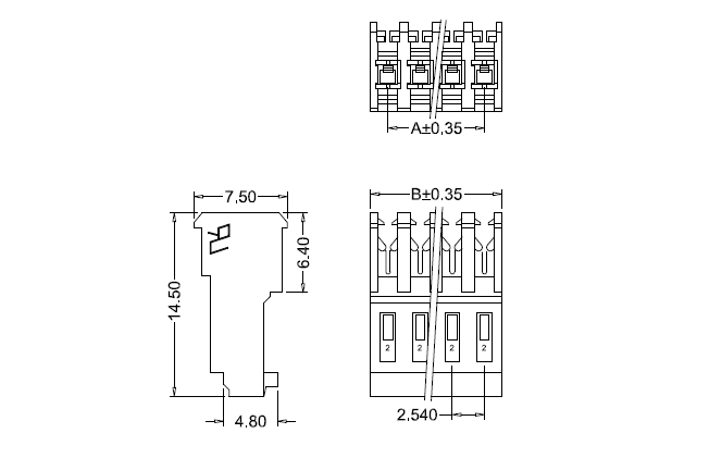 M2051-NR Dimensi&oacute;n IDC