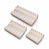 Pasamuros IDC de 180 grados con paso de 3,96 mm y rampa de bloqueo