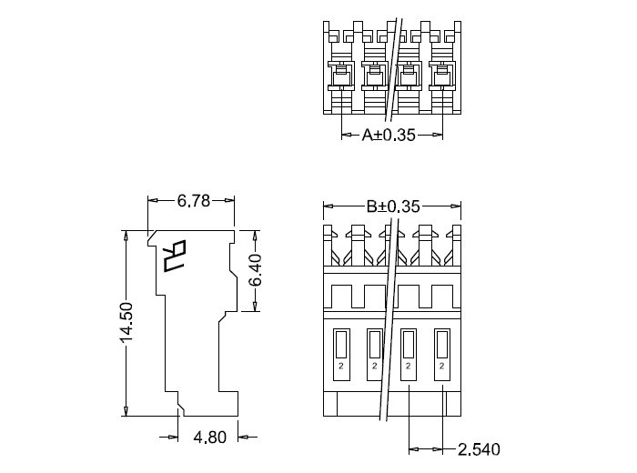 M2051R-NR Dimensi&oacute;n IDC