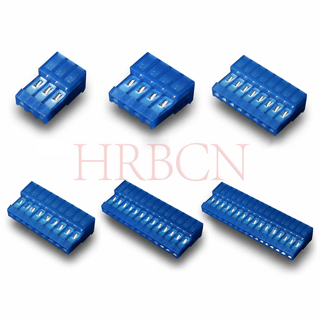 Conector de extremo cerrado HRB 2.54 IDC sin pestañas polarizadoras