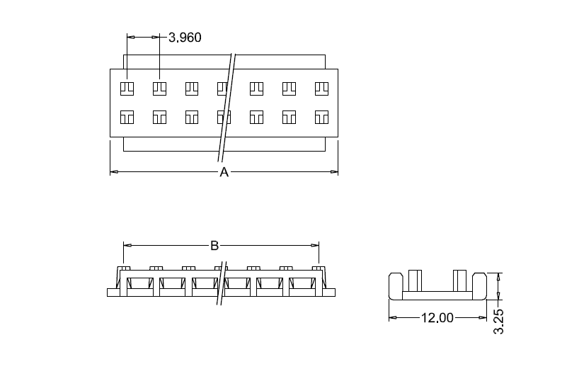 Dimensi&oacute;n de la cubierta M7061-N