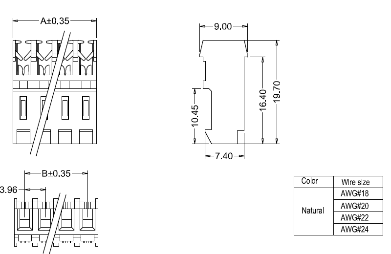 Dimensiones del IDC M7060(I)-N