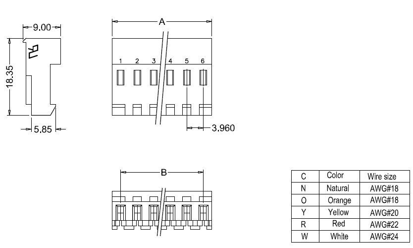 Dimensiones del M7060R-NC